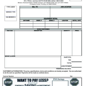 AX 101 Service Net Invoice