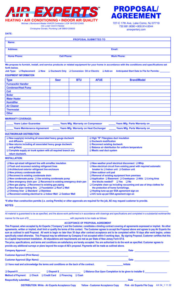 AX 104 Proposal Agreement