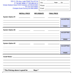 AX 108 AOR Options Quick Quote